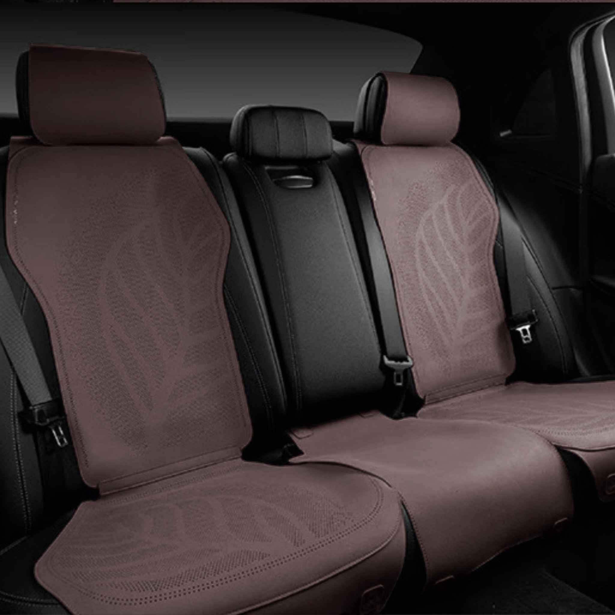 Minimalist Suede Seat Covers | Dark Brown