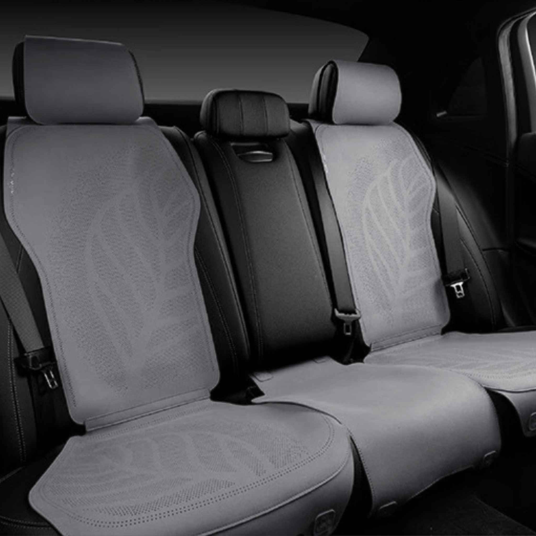 Minimalist Suede Seat Covers | Silver Gray