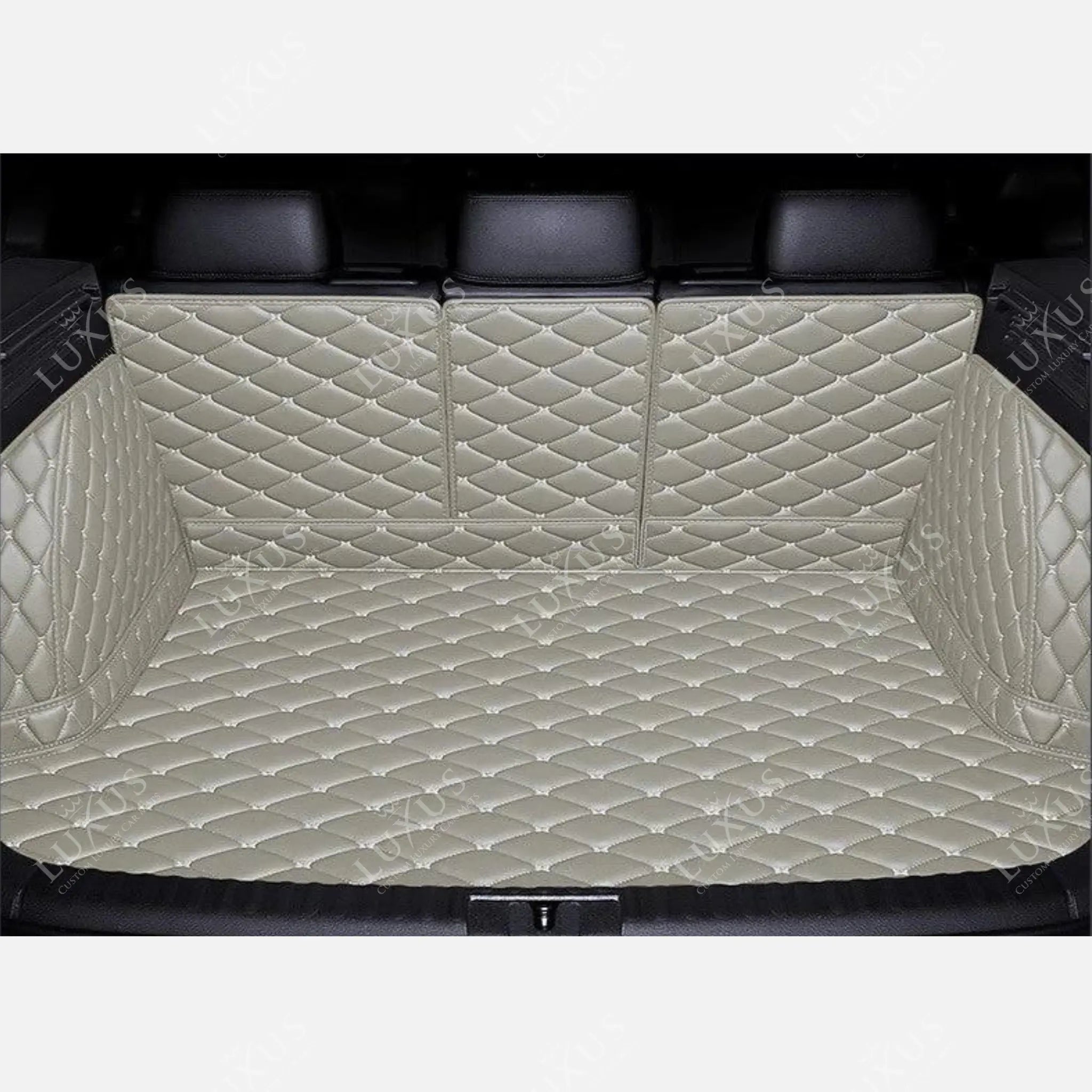 Luxus Car Mats™ – Hellgraue 3D-Luxus-Leder-Kofferraum-/Kofferraummatte